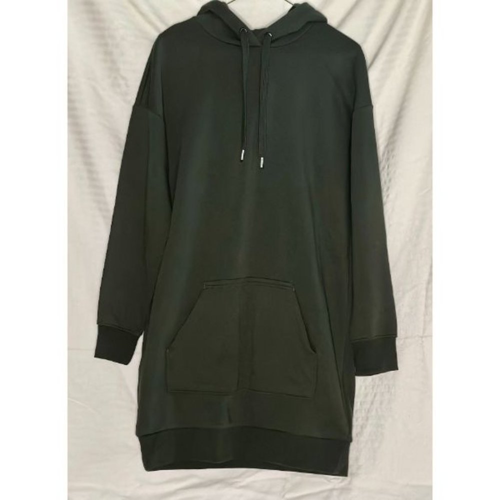 H&M Army Green Sweatshirt Hoodie Dress Size US 6